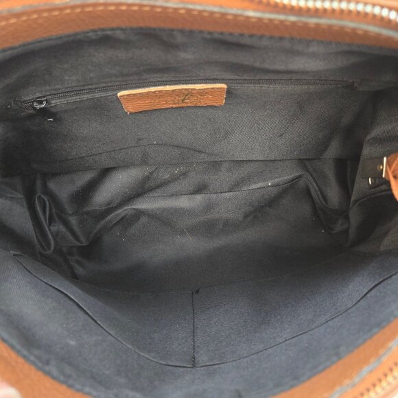 Persaman New York Pebble Leather & Suede Convertible Crossbody Handbag - Picture 8 of 10